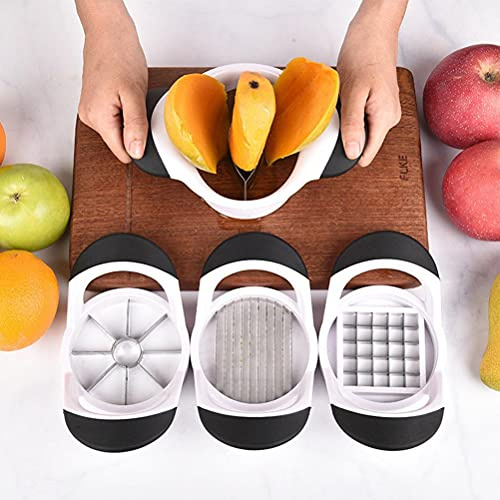 Acouto Affettatrice per Mango, Taglierina in Acciaio Inossidabile, Divisore per Frutta Facile da Usare per Preparare Pasti Veloci, Ideale per Famiglie e Cuochi Impegnati (Taglio di pomodoro)