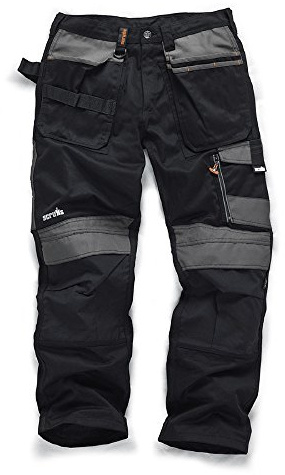 Scruffs 3D Trade Trousers Black 32 X Long