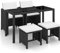 vidaXL Gartenmöbel 11-TLG. Poly Rattan Gartenset Gartengarnitur Sitzgruppe