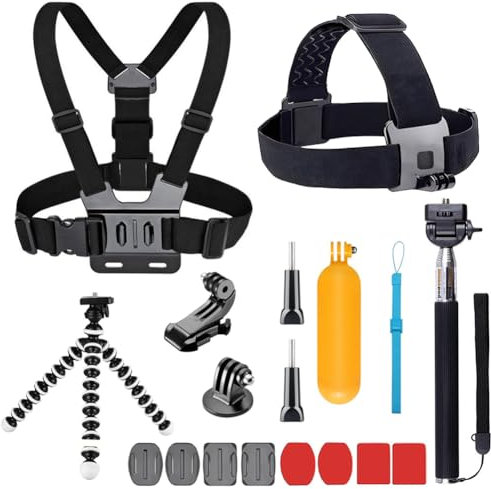 YhtSoprt Juego de Accesorios para GoPro, Compatible con GoPro Hero 6/5/4/3, Hero Session y SJ4000 Xiaomi Yi DBPower y Otras cámaras Deportivas