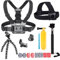 YHTSPORT Accessori Kit Per Gopro Hero Session Hero 13 12 11 10 9 8 Max 7 e SJ4000 Xiaomi Yi e altre fotocamere sportive (nero)