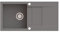 Axigran Granitspüle Waterfall 40 Küchenspüle Spülbecken Einbauspüle 860x435mm Spülbecken (MOONLIGHT GREY)