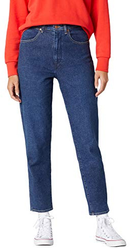 Wrangler Mom Jeans, Jeans Straight Donna, Blu (Deep Sea 12s), W26/L32 (Taglia Produttore: 26/32)