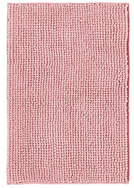 Decomira Badematte rutschfest | Als Badteppich Set kombinierbar | Badezimmer-Teppich Bad-Vorleger waschbar aus Chenille | Duschvorleger für Dusche, Badewannen, WC Deko | Rosa - 50x80 cm