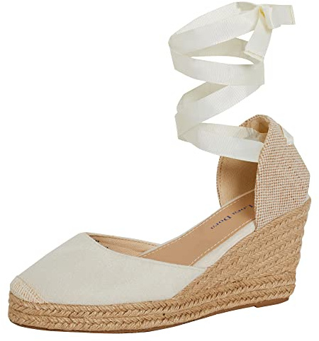 Lora Dora Womens Espadrille Wedge Sandals Ladies Strappy Hessian Wedges Summer Shoes Ankle Tie Leg Straps