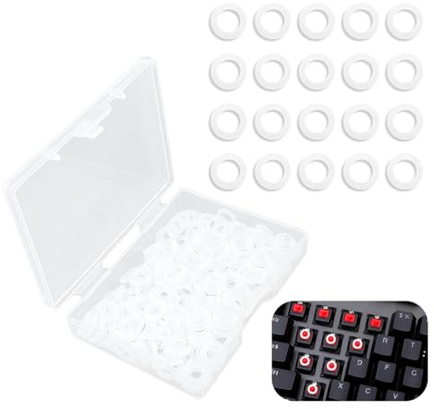 200 Stück Dichtung O-Ring Schalter Tastatur Dämpfer Set - Silikon O-Ringe für Kirsche MX Switch Tastatur und Mechanische Tastatur Tasten, Klar Dichtung für Keyboard Dämpfer mit Geräuschreduzierung