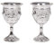Ciieeo Cáliz De Aleación De Zinc Para Vino Blanco Diseño Tallado Copa De Elegante Para Fiestas y Bares Plata