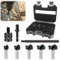 Forstnerbohrer-Set für Holz 8 tlg, Holzbohrer Set Ø 15-35 mm mit 150mm Stange, 2 Verbinder, Holzbohrer mit Rundschaft, Forstner Bohrer für Hölzer, Spanplatten, Faserplatten,