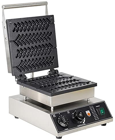 Macchina per waffle antiaderente generica per waffle belga - Macchina per waffle commerciale con riscaldamento bifacciale per ristoranti, cibo da strada, bar e pasticcerie - Piastra per waff