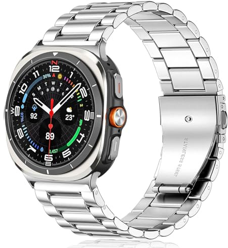 Issinlky metallarmband för Galaxy Watch Ultra 47mm (2025/2024), rostfritt stålarmband för Galaxy Watch Ultra 47mm smartklocka