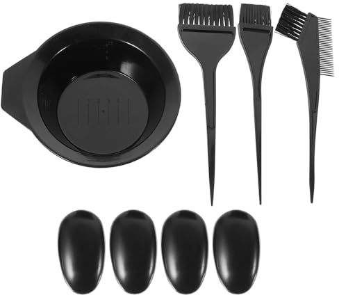 ibasenice Kit la Colorazione dei Chioma in Plastica Rosa Pettine e Ciotola per Miscelare Protezione per Chioma e Abiti Set Completo per Trattamento