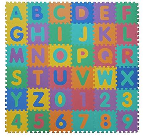 VeloVendo® XXL PuzzlematteTÜV geprüft - Kinderspielteppich, Spielmatte, Spielteppich für Baby & Kinder (190 x 190 x 1 cm)
