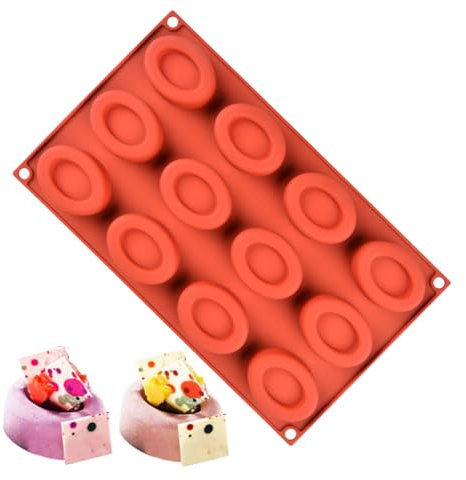 JasCherry Moule en silicone Pour Muffins, Cupcake, Chocolat, Pudding Et Gelée - Donuts #2