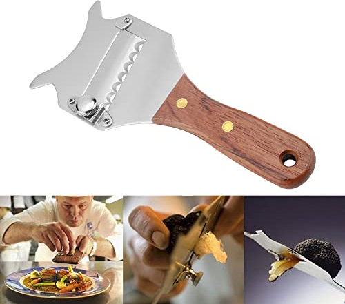 Prodotti per la panificazione Raguso Tagliatartufi, Funghi per formaggio al tartufo in acciaio inossidabile professionale affettatrice aglio lama regolabile rasoio per cioccolato per Tartufi, Formaggi
