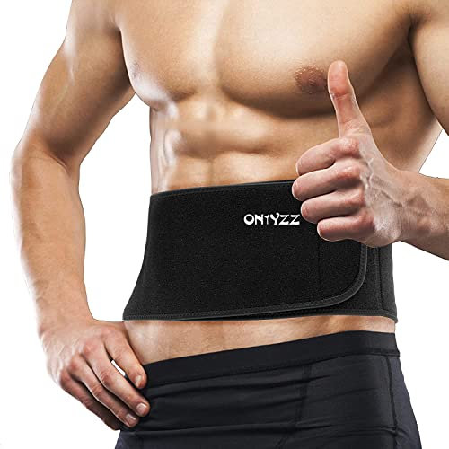 ONTYZZ Cintura Supporto Schiena Regolabile Cintura Lombare Bodybuilding per Protezione Sportiva Sollievo dal Dolore Perdita di Peso Correzione della Postura Cintura Renale Nero/M
