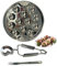 3 Pezzi Piatto di lumaca Set di strumenti per i frutti di mare Piatto per lumache con pinze forchetta con 12 fori Piatto per escargot Pinze per lumache in acciaio inox per casa ristorante hotel
