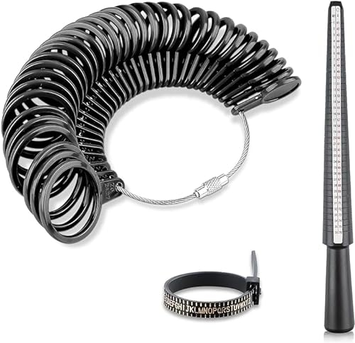 RUNEAY Ringgrössenmesser 3 Stück, Ringmaßband Kunststoff Ringmesser Finger Ringgrössenmesser Deutsche Größen, Ringgrössenmesser EU Größen Ring Size Measuring Tool Ringgrößenmesser für EU UK USA