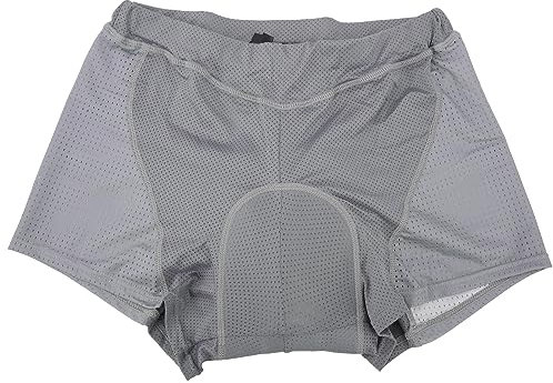 Gavigain Fahrradshorts, Damen-Radhose, schnell trocknend, atmungsaktiv, 5D-Polsterung, Radunterwäsche für Herren, rutschfeste Radunterwäsche, Grau (XL)