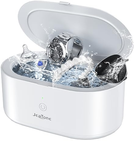 Nettoyeur Ultrasons avec 600ml Bac a Ultrason, Jeatone 46KHz Nettoyeur Ultrason Lunettes, Portable Ultrasonic Cleaner pour Bijoux, Lunettes, Diamants, Dentiers, Montres