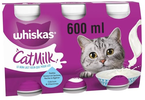 générique WHISKAS – Lait Digeste pour Chatons, Nutrition Douce et Hydratation Optimale (3 x 200ml) - Le Lot De 4