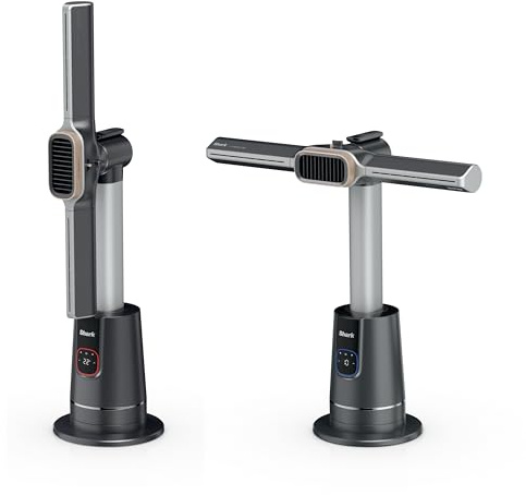 Shark TurboBlade Cool + Heat Tower Fan and Heater, Bladeless Cooling and Fast Heating with Thermo IQ, Dual Modes with 180° Oscillation, Remote Control, Charcoal, TH200UK