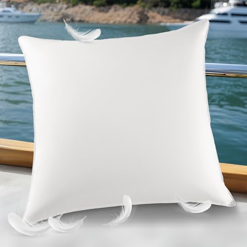 DEITAS Cuscino in piuma – Design a 3 camere per un sostegno ottimale al collo, morbido e traspirante, 100% cotone, perfetto per chi soffre di allergie e bambini (bianco, 80 x 80 cm (1 pezzo)