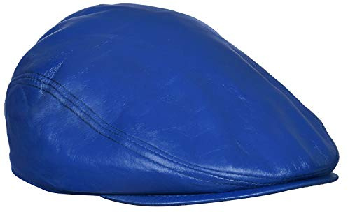 Infinity Leather Gorras Planas de Cuero Azul Suave para Hombres Ivy Beret Newsboy Gatsby Golf 2XL