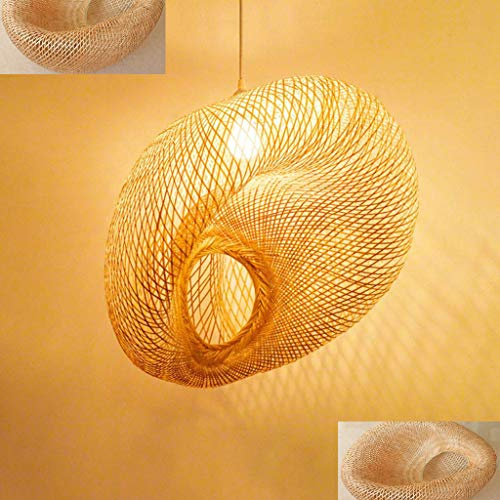 Lámparas De Araña Vendimia Mano Que Cuelga Lámpara Colgante Mimbre De La Rota Del Eje Araña De Luces E27 Orientable Restaurante De Cocina Dormitorio Lámpara De Suspensión Café Bar Habitación,60cm