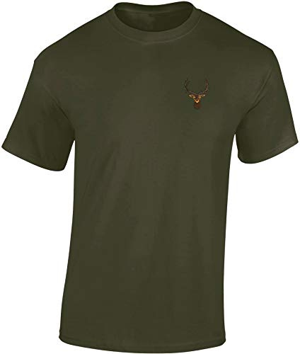 Jäger T-shirt för män – broderad hjort – present till jägare – jakt t-shirt män – jägare kläder jakt tillbehör