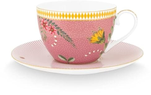 Pip Studio La Majorelle Tasse mit Untertasse pink 0,28 l
