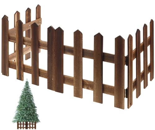 DOITOOL Clôture en Bois Clôture de Piquetage pour La Décoration de Fête de Mariage Arbre de Noël de Noël Décoration Clôture de Jardin Bordure de Jardin pour Paysage de Pelouse D'herbe