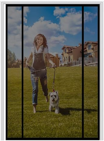 Insektenschutz Fliegengitter Rollo Tür Insektenschutzrollo, 260×280cm, Schwarz