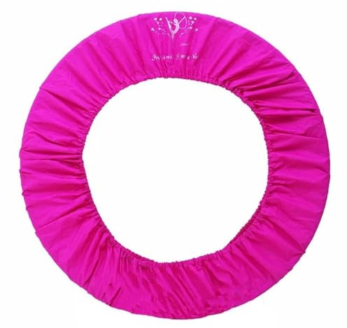 LDQCSNN Artistic Gymnastic Protective Cover,Rhythmic Gymnastics Ring Calisthenics Equipment Appratus Accessory Case Cover Fits Up to 5 Rings of 70~90cm (Rose Red)