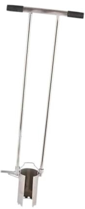 perfk Plantadora de bulbos de Mango Largo de Acero Inoxidable Resistente al Desgaste, trasplantadora Manual de plántulas, Herramienta de jardín para, Diámetro del Agujero