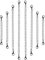 8pcs Black Chain Extenders for Necklaces, 4 Sizes Black Chain Necklace Extension Jewelry Extenders for Necklaces, Necklace Extender for Women Girls, Bracelet Extender Set