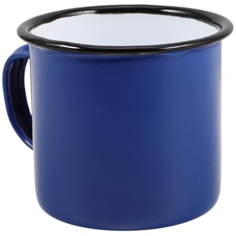 Milisten Emaille-Becher emaillierter Trinkbecher Rucksack-Becher Teebecher aus Emaille Kaffeetasse emaille tassen Trinkbecher im Freien Emaillebecher Campingbecher aus Metall Lagerbecher