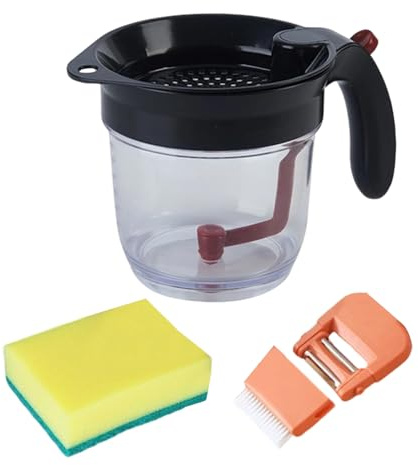 Gravy Fat Separator, Oil Strainer, 22x15cm, Gravy Separator Kitchen, Cooking Fat Remover, Nutrient Preserving, For Housewife Adults Postpartum Meal