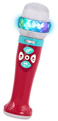 Battat - Toy Karaoke Mic - Microphone Musical Lumineux et changeur de Voix - Enregistrement et Lecture - Chanter avec Bluetooth - 3 Ans +