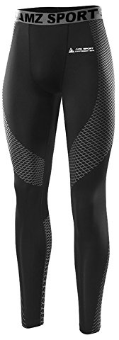 AMZSPORT Pantalones de Compresión Mallas Deportivas Frescas Polainas para Toda La Temporada Size XL