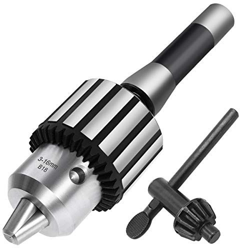 Earl Diamond Super Heavy Duty Drill Chuck 5/8 Capacity with R8 Shank Precision Integrated & Chuck Jaw Tightening Key (R8-B18)