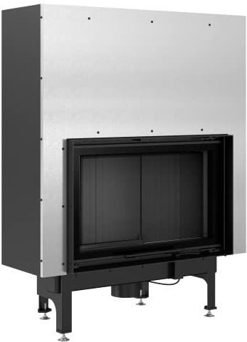 KRATKI Inserto per camino a legna NadiaIngresso Aria Conforme BImSchV 2 Acciaio fi 200 mm Uscita Polveri Porta Ghigliottina 12 kW Rendimento Termico 80% 130,7x101,7 cm