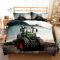 PQCXXA 3D Traktor Bettwäsche Set 135x200 cm 3teilig Grau Traktoren Mikrofaser Bettwäsche für Kinder Jungen,Kinder-Bettbezug mit Reißverschluss und 2 Kissenbezug 80x80 cm