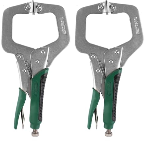MUXHEL 2 morsetti a C, 28 cm, morsetti a C da 11 pollici, pinza a sgancio rapido, pinza pesante, set di pinze con viti regolabili e cuscinetti per la lavorazione del legno e saldatore