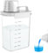 SHUESS Waschpulver Aufbewahrungsbox, 1800 ML Waschpulver Dosierer mit Messbecher, Luftdichter Waschmittelspender für Waschpulver Wäscheparfüm