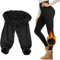 Warm Leggings for Women UK, Ladies High Waisted Thermal Leggings, Winter Thick Underwear for Workout Yoga Running Hiking Gym (UK, Alpha, S, M, Regular, Regular, Black)