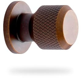 HARTE Pack 2 Tiradores Manor Pomo - Ideal para Todo Tipo de Muebles de Baño y Cocina - Diseño Moderno - Acabado Laton