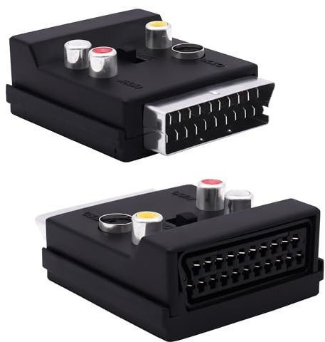 YARCHONN SCART Macho a Mujer y 3RCA RGB S-Video(SVHS) Convertidor Conmutable SCART Adaptador Enchufe con SVideo y 3 RCA - Vídeo Compuesto Izquierda + Derecha Estéreo/Mono Audio y Conector de Vídeo-2