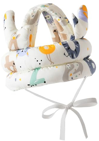 ZYEKIU Casque Enfant Casque Bebe Antichoc Protection Protege Tete Bebe Chute Sécurité 360°Anti Choc pour Bébés Infantile Tête de Protection, Réglable Chapeau Coton pour Bébés Anti Choc 0 à 4 Ans