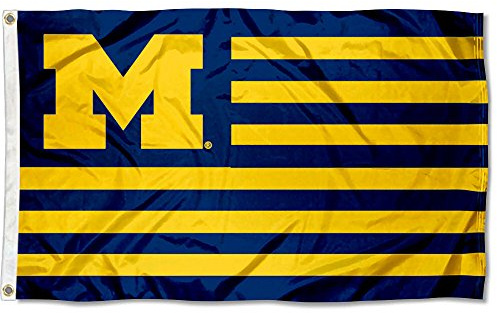 Michigan Team University Wolverines Stars and Stripes Nation Flag