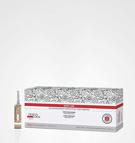 DESIGN LOOK Loción Fortalecedora 24×10ml – Proteína Placental, Cisteína y Aminoácidos – Anticaída, Reparación y Regeneración Capilar – Fortalece desde la Raíz sin Aclarado